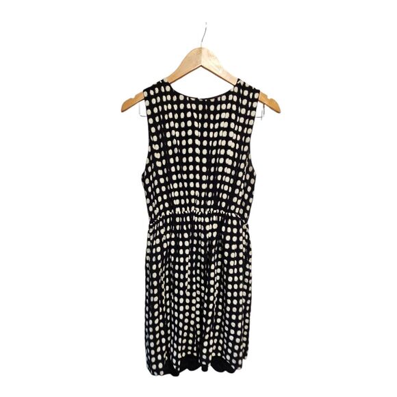 THML Dress SMALL Anthropologie Anthro Black White Polka Dots‎ - Picture 2 of 4